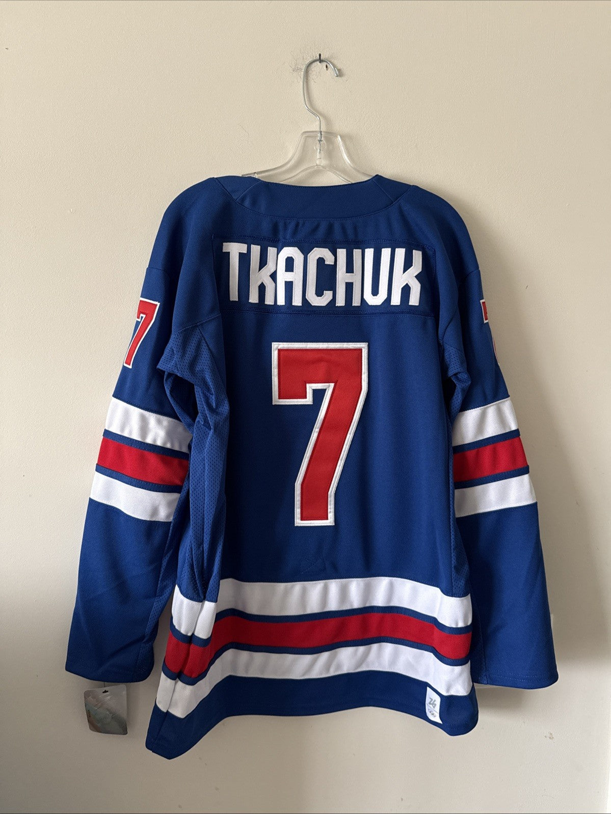 Men’s Nike Brady Tkachuk #7 Team USA 2026 Winter Olympics Jersey Size S NWT RARE