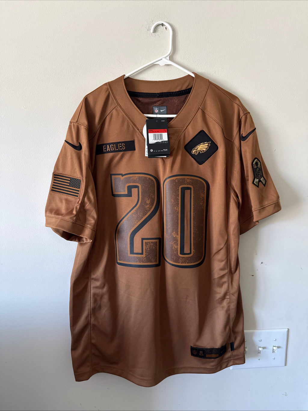 Men's Nike Brian Dawkins #20 Eagles Salute To Service NFL Jersey Sz L - NWT RARE