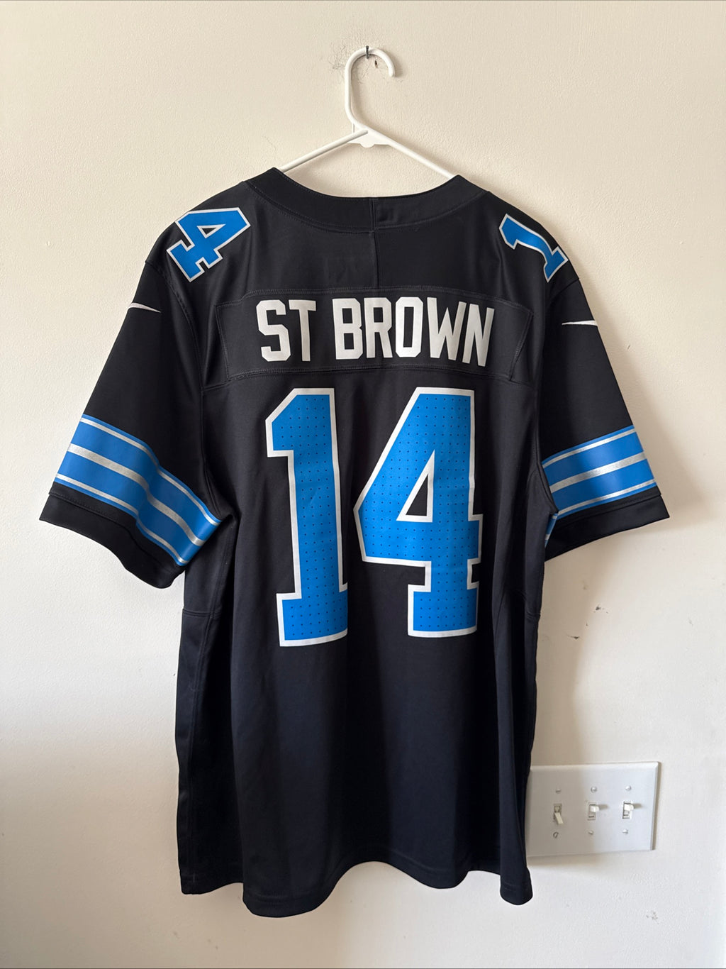 Men’s Nike Amon-Ra St. Brown #14 Detroit Lions 2nd Alt Vapor Lmtd Jersey Sz XL