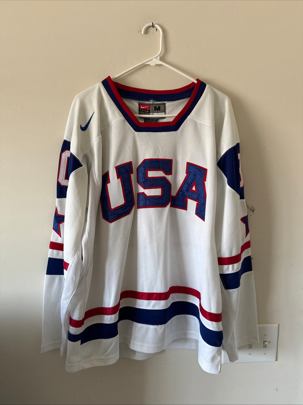 Men’s Nike Tim Thomas #30 Team USA 2010 Olympics Authentic Jersey Sz M - RARE