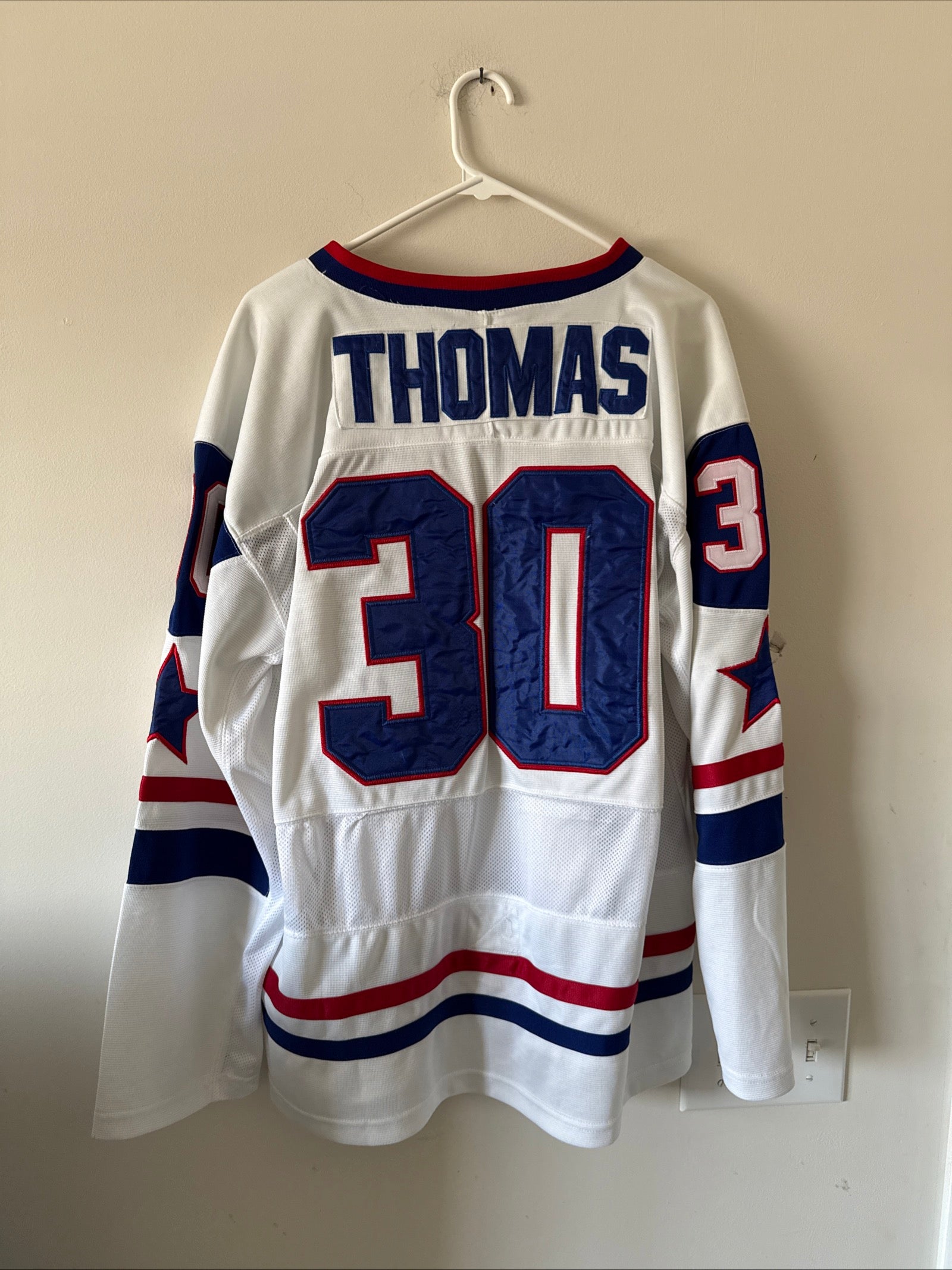 Men’s Nike Tim Thomas #30 Team USA 2010 Olympics Authentic Jersey Sz M - RARE