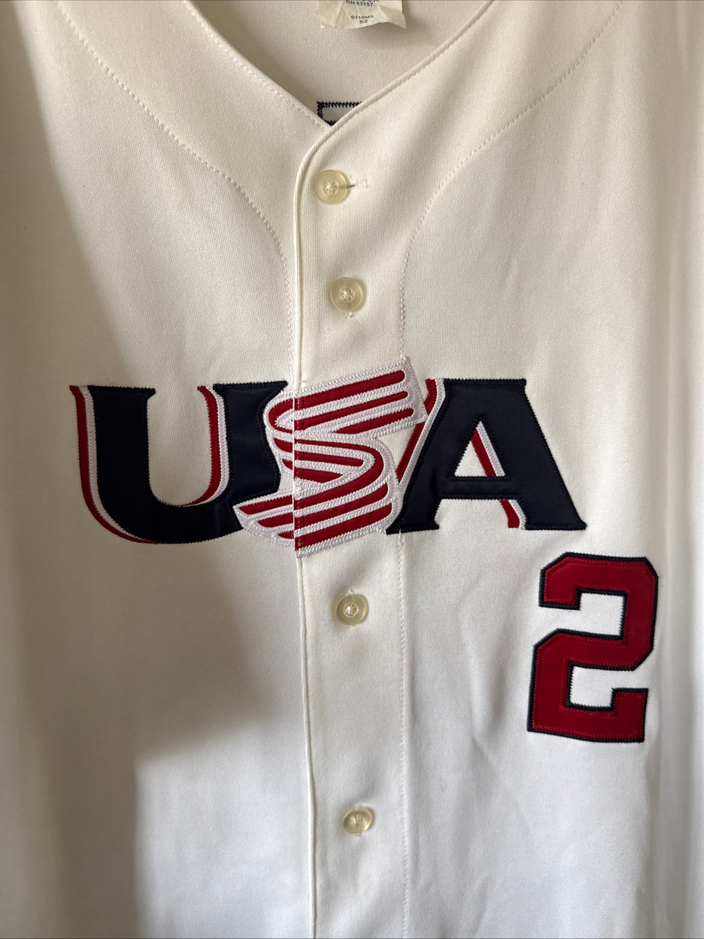 MEN’S MAJESTIC DEREK JETER #2 TEAM USA 2006 WORLD BASEBALL CLASSIC JERSEY SZ 52