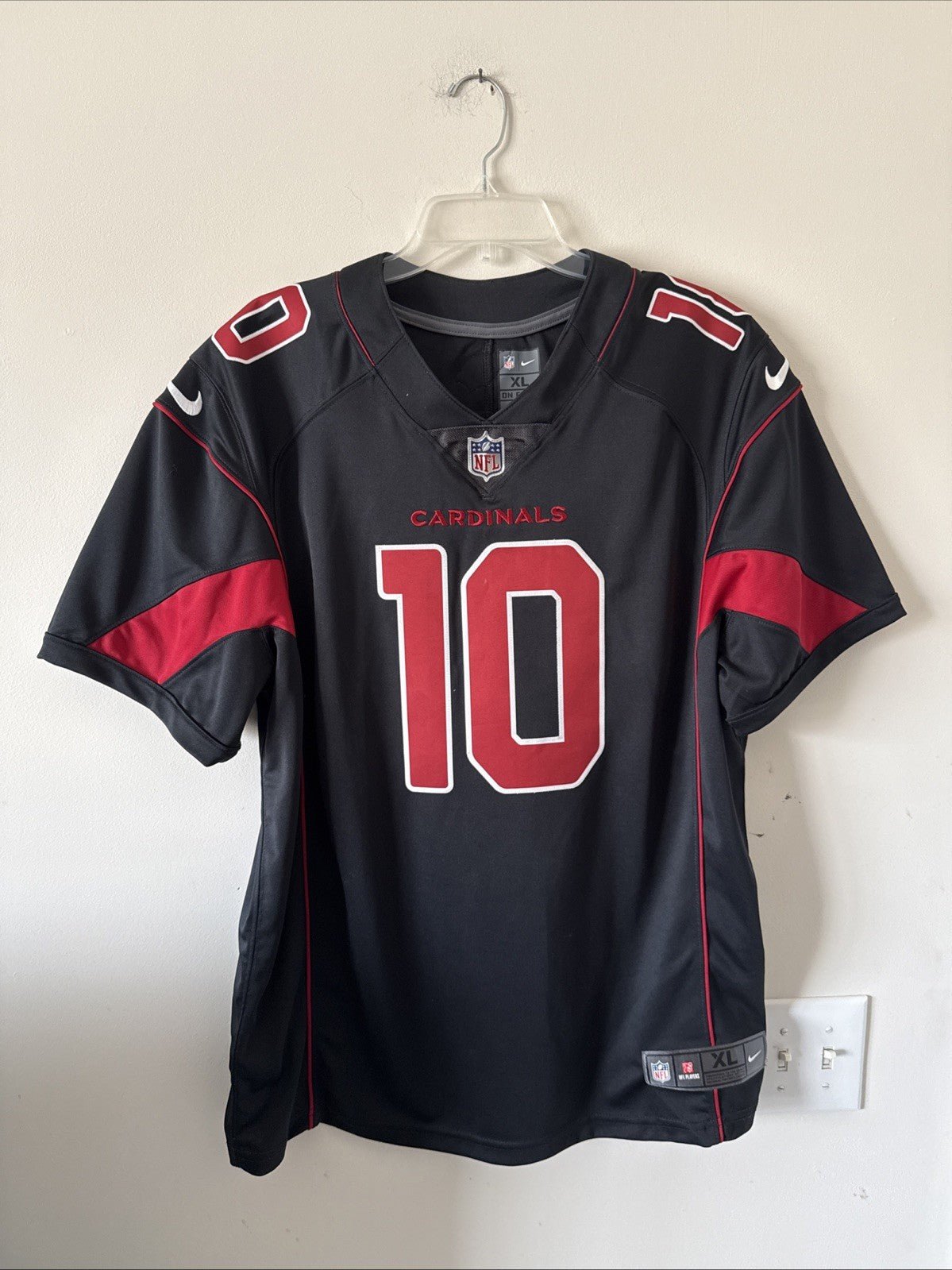 Men’s Nike DeAndre Hopkins 10 Arizona Cardinals Vapor Limited Alt Jersey Sz XL - Kyle’s Football Cards