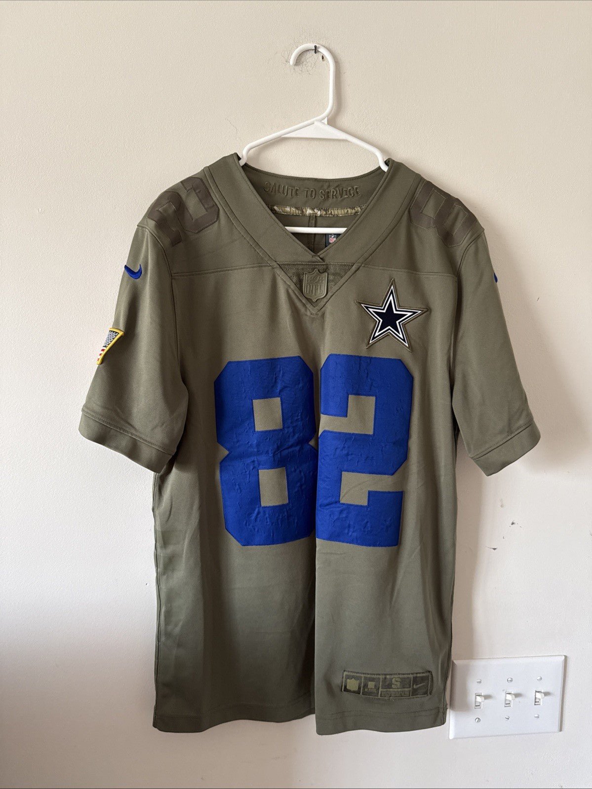 Men’s Nike Jason Witten 82 Dallas Cowboys Salute To Service Jersey Sz S - RARE - Kyle’s Football Cards