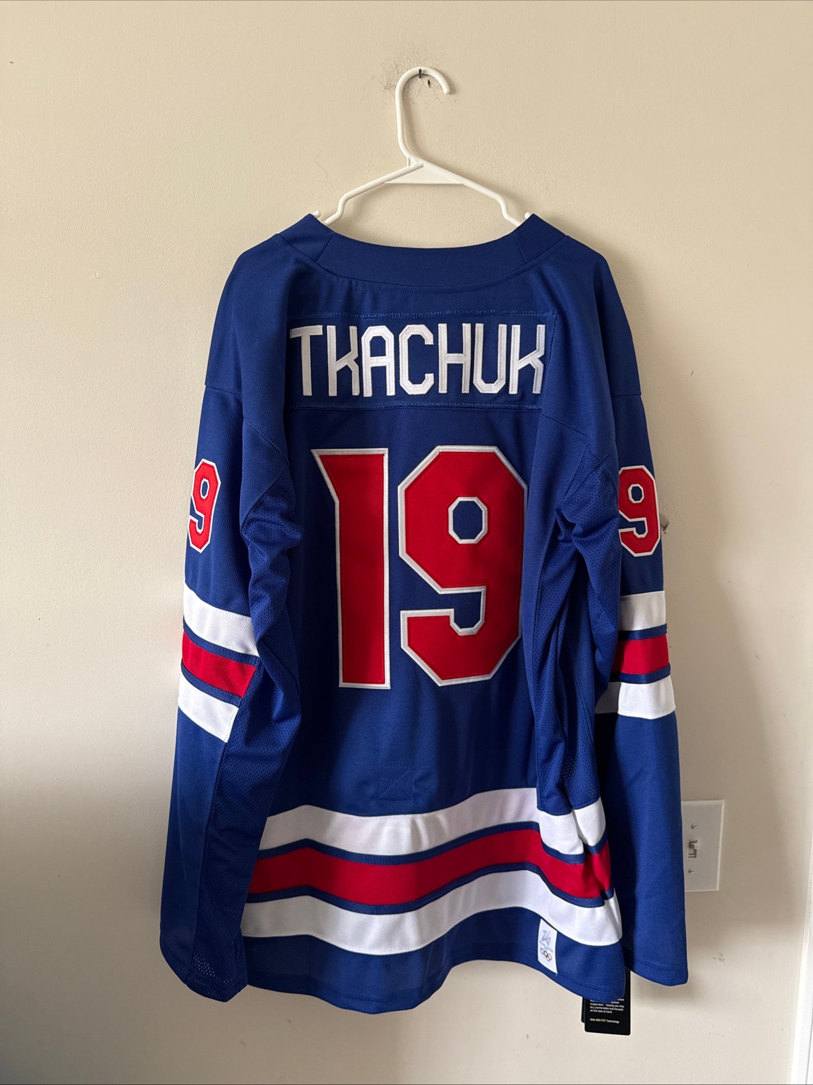 Men’s Nike Matthew Tkachuk 19 Team USA Hockey 2026 Olympics Jersey XL RARE NWT - Kyle’s Football Cards