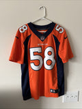 Men’s Nike Von Miller #58 Denver Broncos Vapor Limited Jersey Sz S - Orange RARE