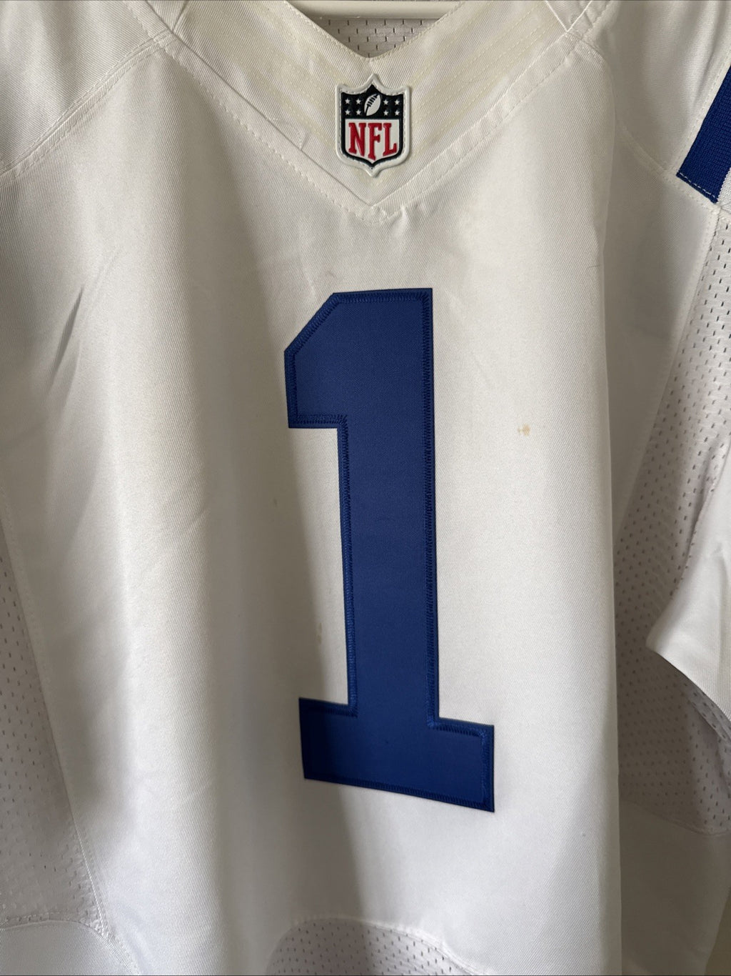 Men’s Nike Pat McAfee #1 Indianapolis Colts Vapor Elite Jersey Sz 48 White RARE