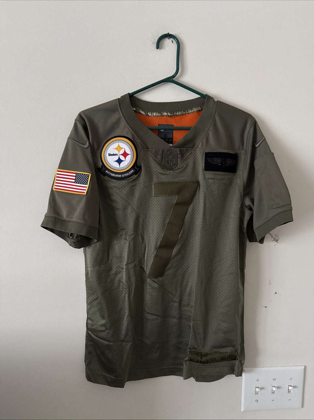 Men’s Nike Ben Roethlisberger #7 Steelers Salute to Service Lmtd Jersey Sz S