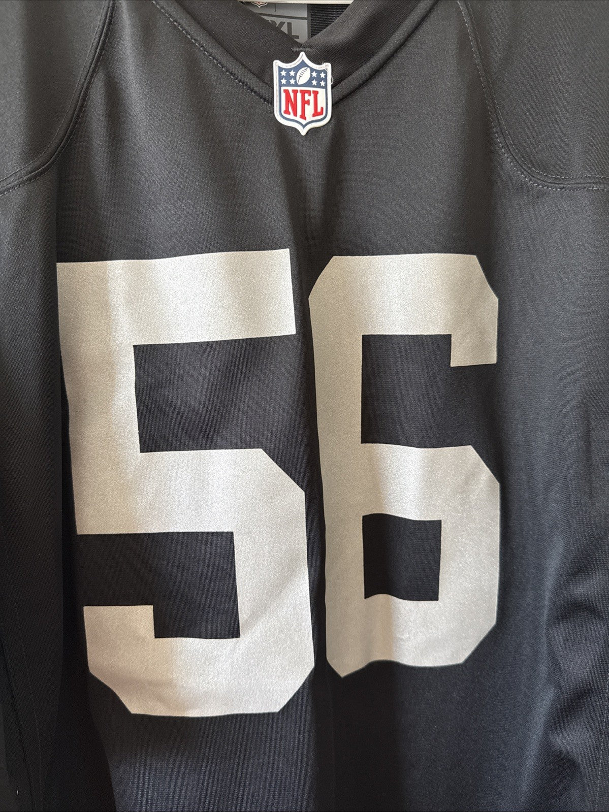 Men’s Nike AJ Hawk #56 Oakland Raiders NFL Football Jersey Sz 2XL - Black RARE