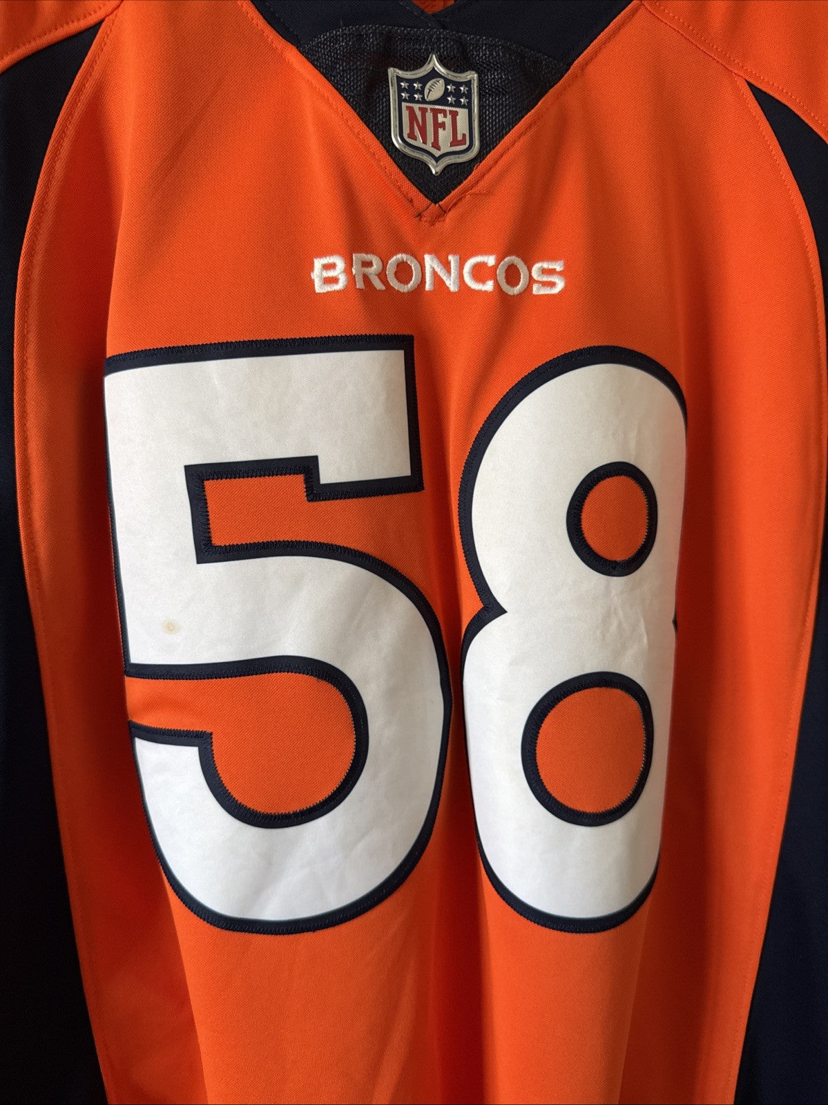 Men’s Nike Von Miller #58 Denver Broncos Vapor Limited Jersey Sz XL Orange RARE