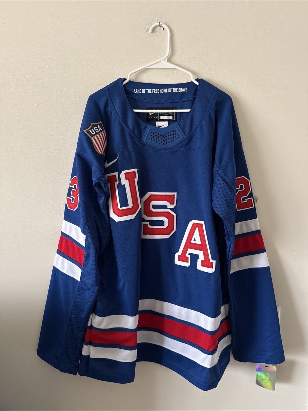 Men’s Nike Adam Fox #23 Team USA 2026 Winter Olympics Jersey Size XL - NWT RARE