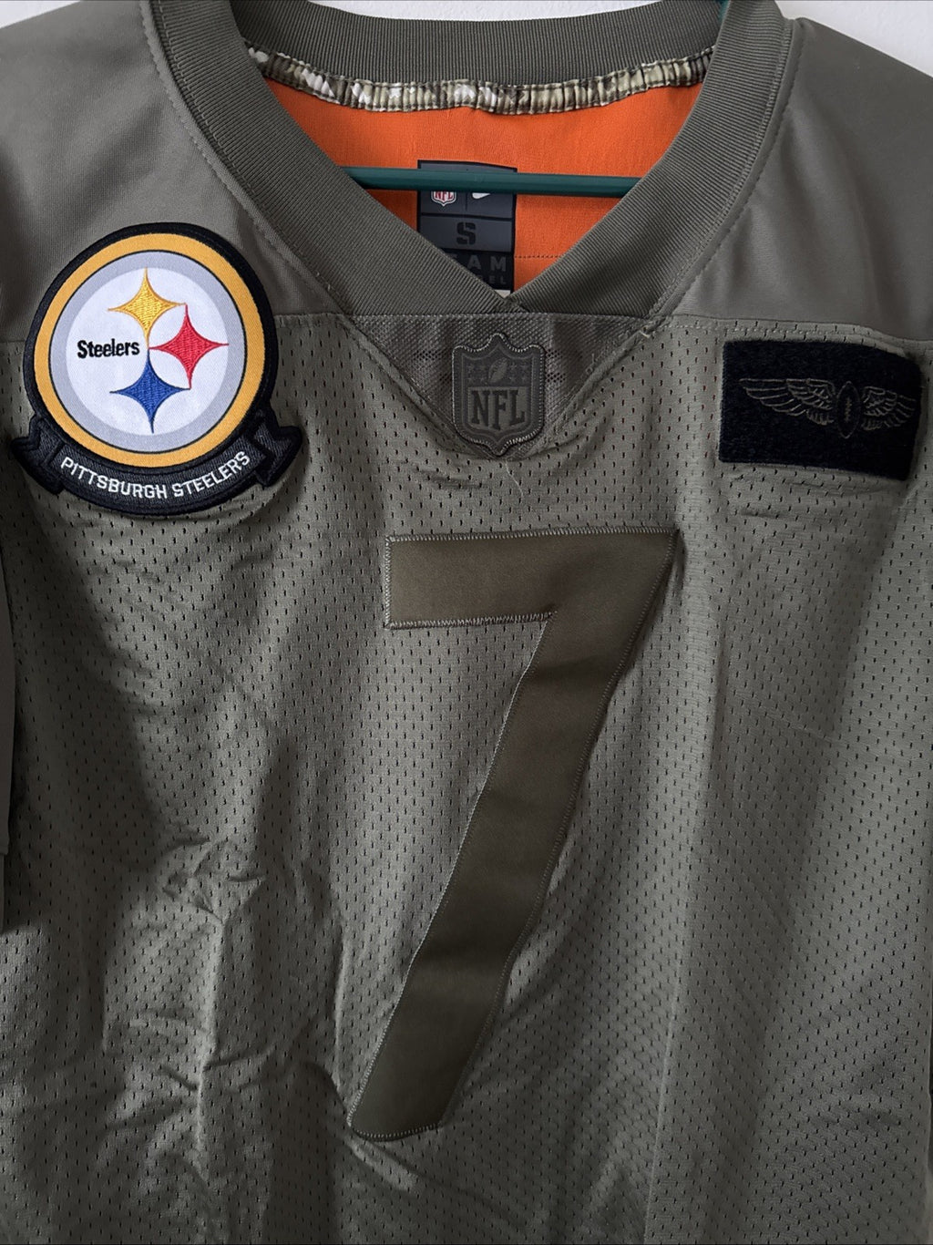 Men’s Nike Ben Roethlisberger #7 Steelers Salute to Service Lmtd Jersey Sz S
