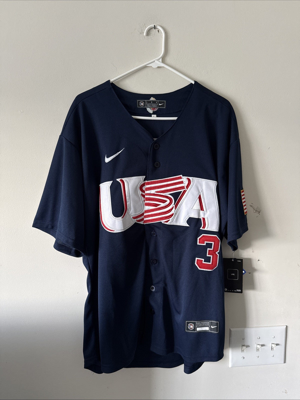 Men’s Nike MOOKIE BETTS #3 Team USA World Baseball Classic Jersey Sz L NWT RARE