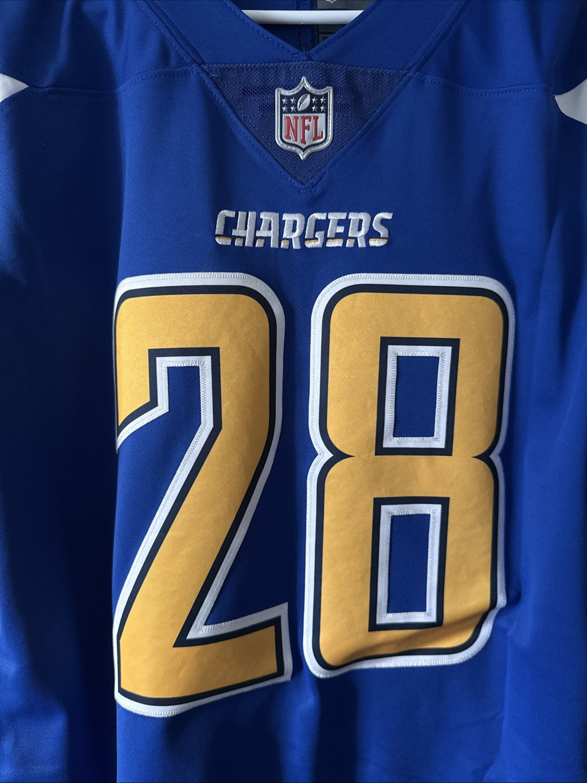 Men’s Nike Melvin Gordon III #28 LA Chargers Vapor Lmtd Jersey Sz S - Blue RARE
