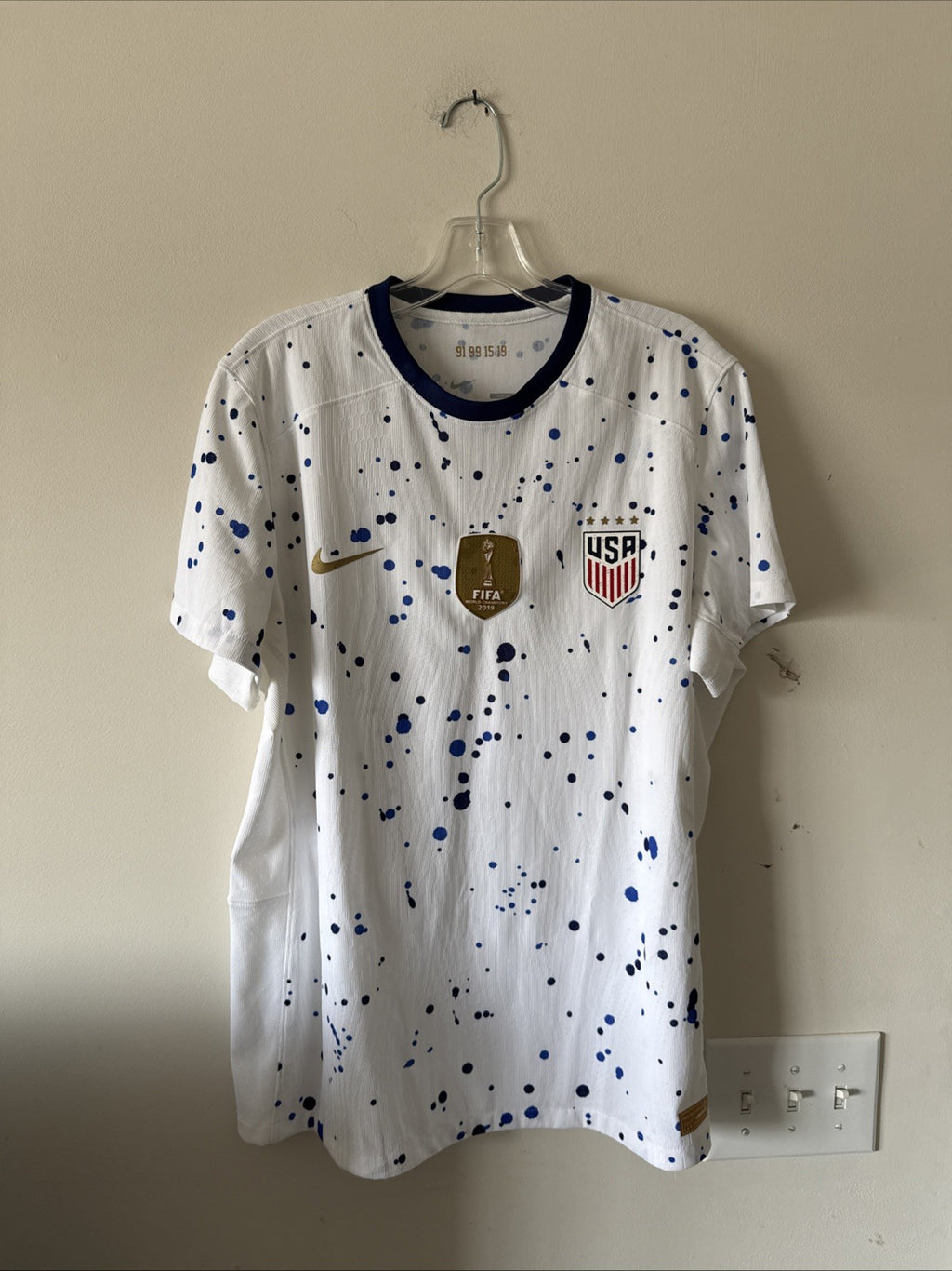 Men’s Nike 2023 USMNT ADV Authentic Soccer Home Jersey Sz 2XL - White RARE