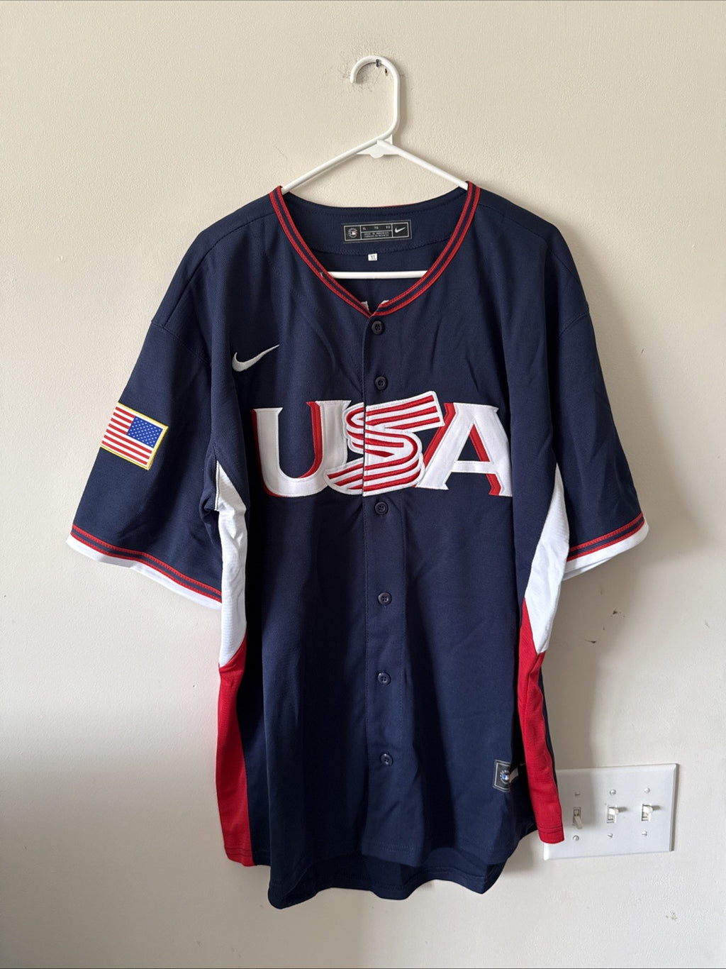 Men’s Nike Peter Crow-Armstrong #4 Team USA World Baseball Classic Jersey Sz XL
