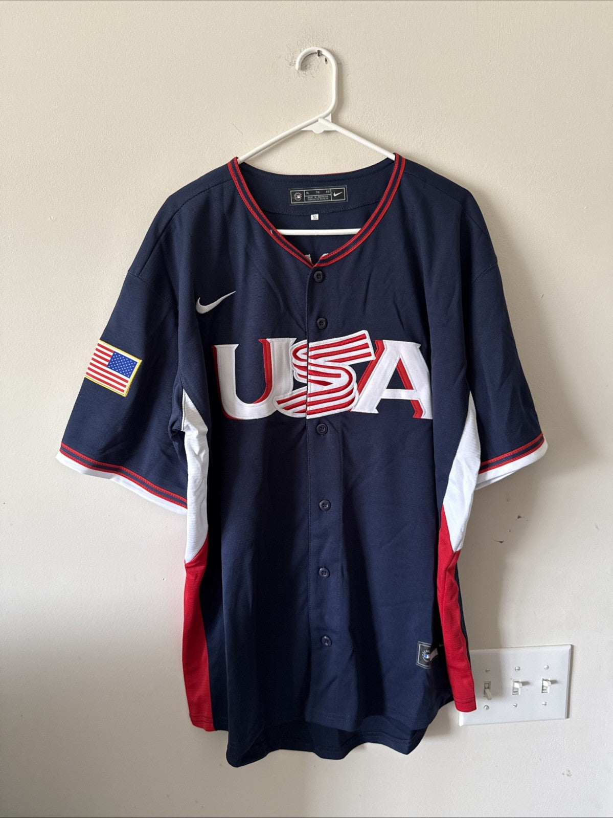 Men’s Nike Peter Crow-Armstrong #4 Team USA World Baseball Classic Jersey Sz XL
