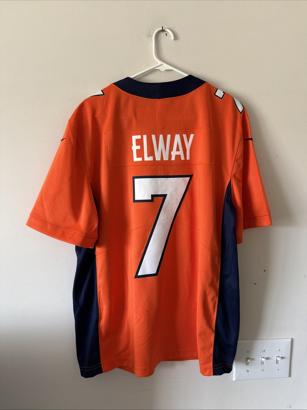 Men’s Nike John Elway #7 Denver Broncos Vapor Lmtd NFL Jersey Sz L - Orange RARE