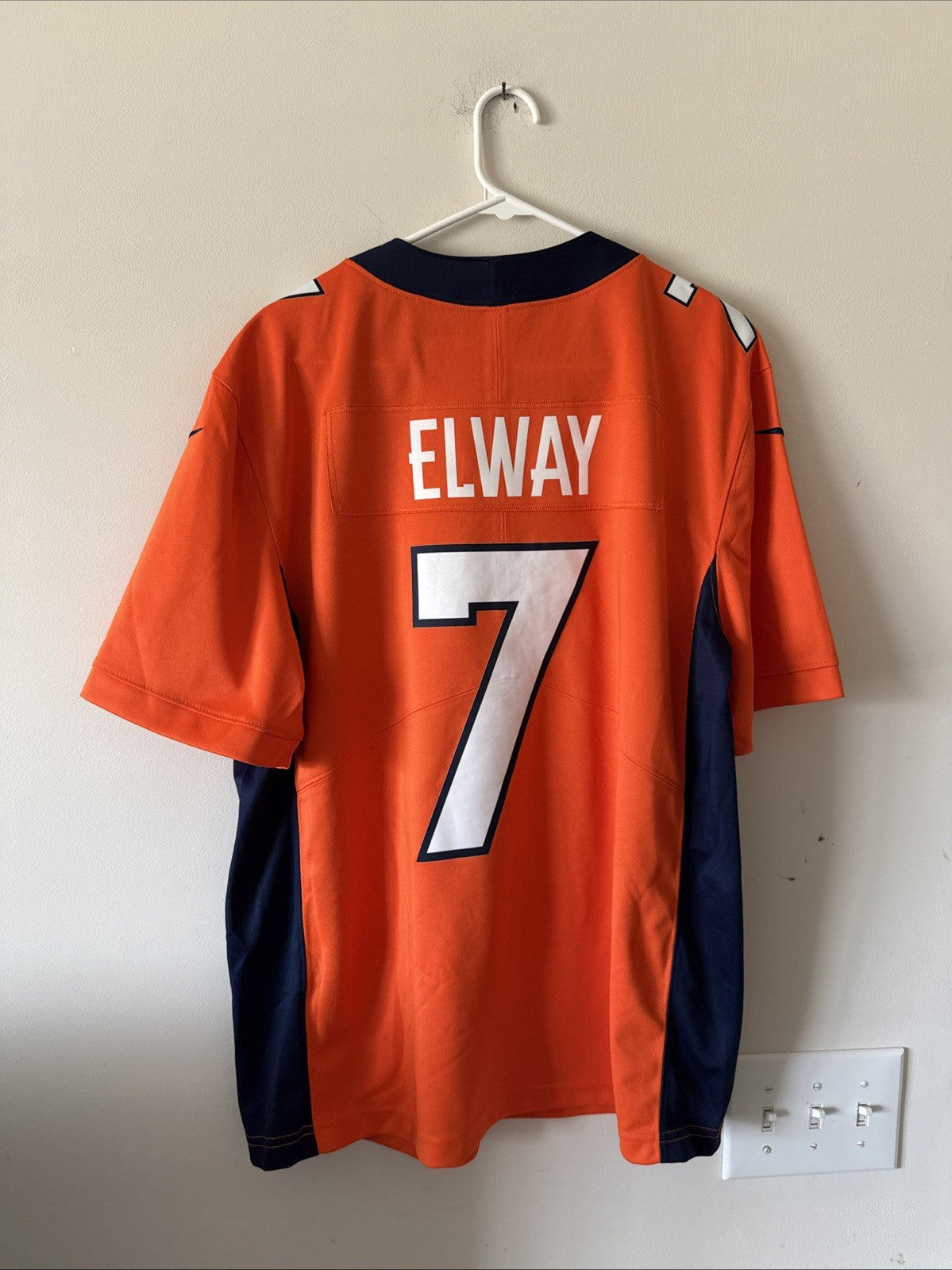 Men’s Nike John Elway #7 Denver Broncos Vapor Lmtd NFL Jersey Sz L - Orange RARE