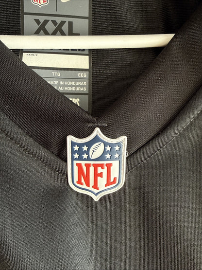 Men’s Nike AJ Hawk #56 Oakland Raiders NFL Football Jersey Sz 2XL - Black RARE