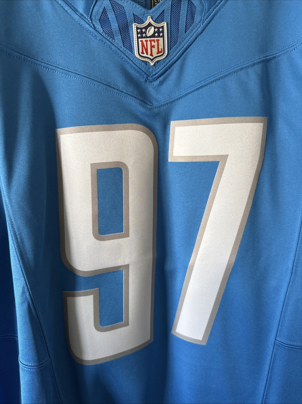 Men’s Nike Aidan Hutchinson #97 Detroit Lions NFL Vapor Lmtd Jersey Sz L - RARE