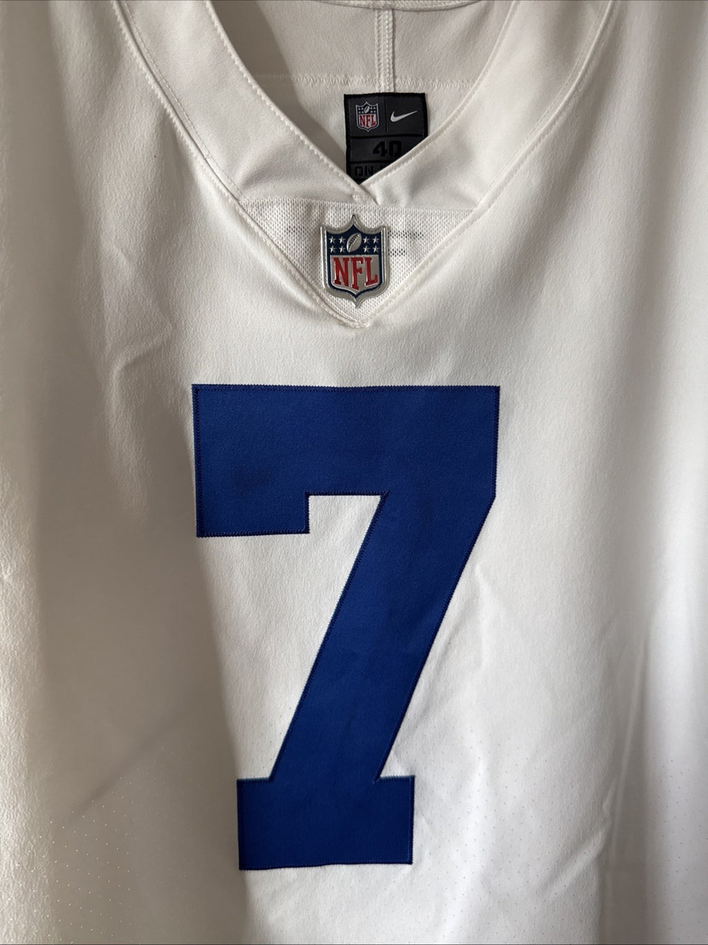Men’s Nike Dallas Cowboys Trevon Diggs #7 Jersey Vapor Elite Sz 40 - White RARE