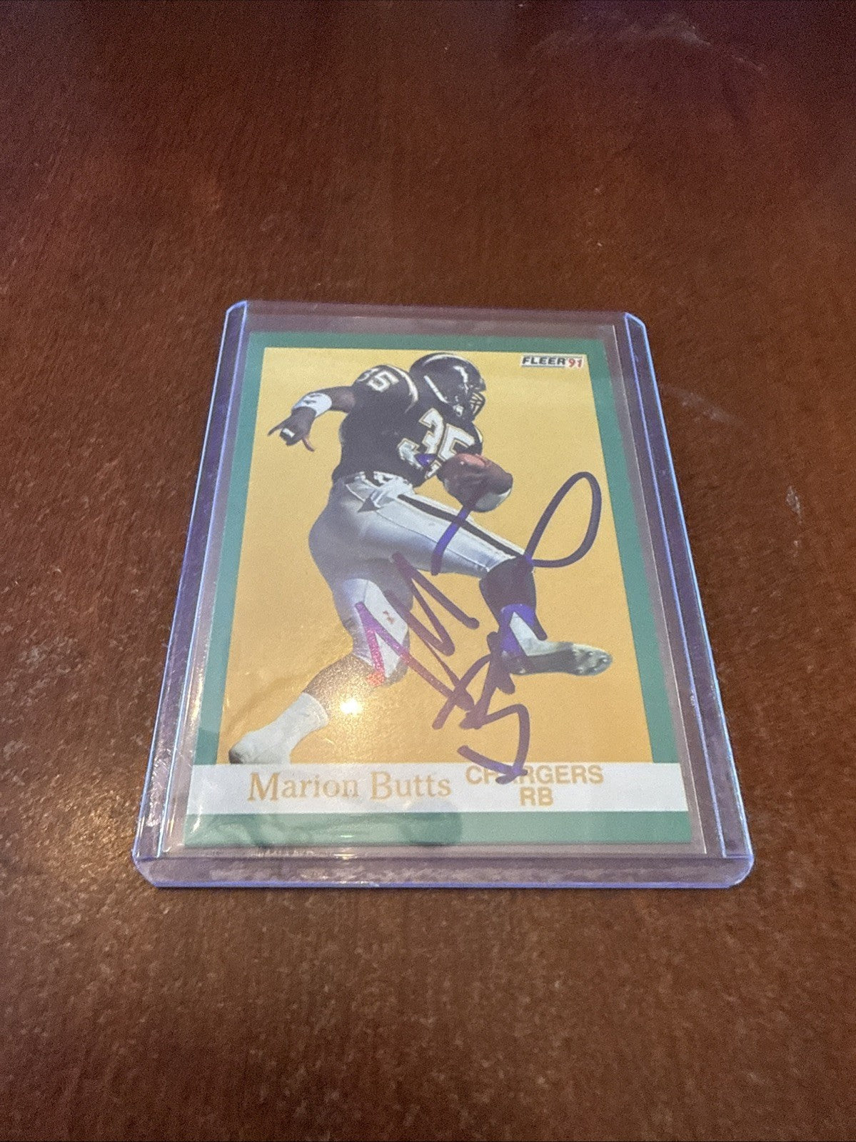 1991 Fleer - Marion Butts #171 Autograph