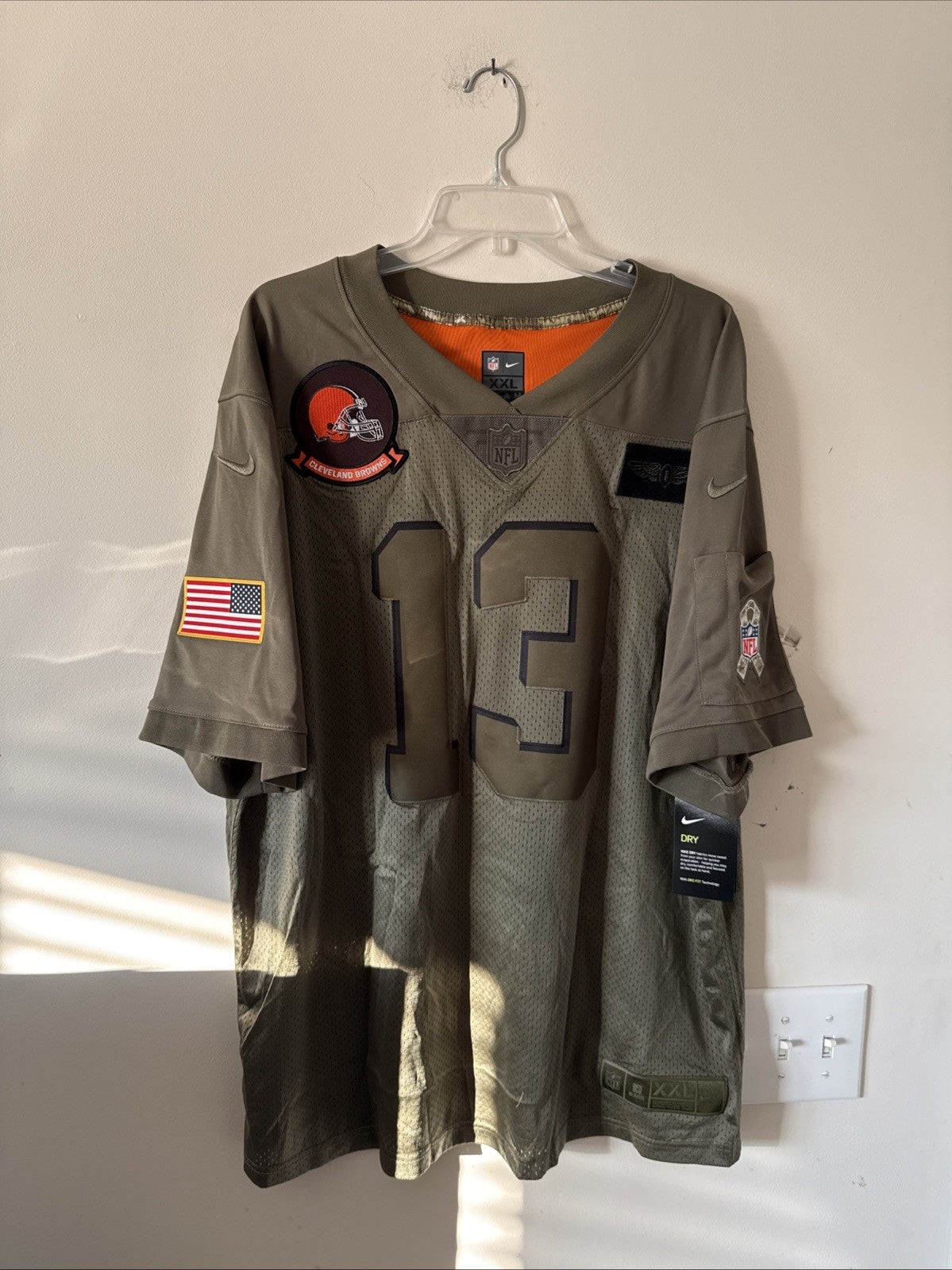 Men's Nike Odell Beckham Jr #13 Browns Salute to Service Jersey Sz 2XL NWT RARE