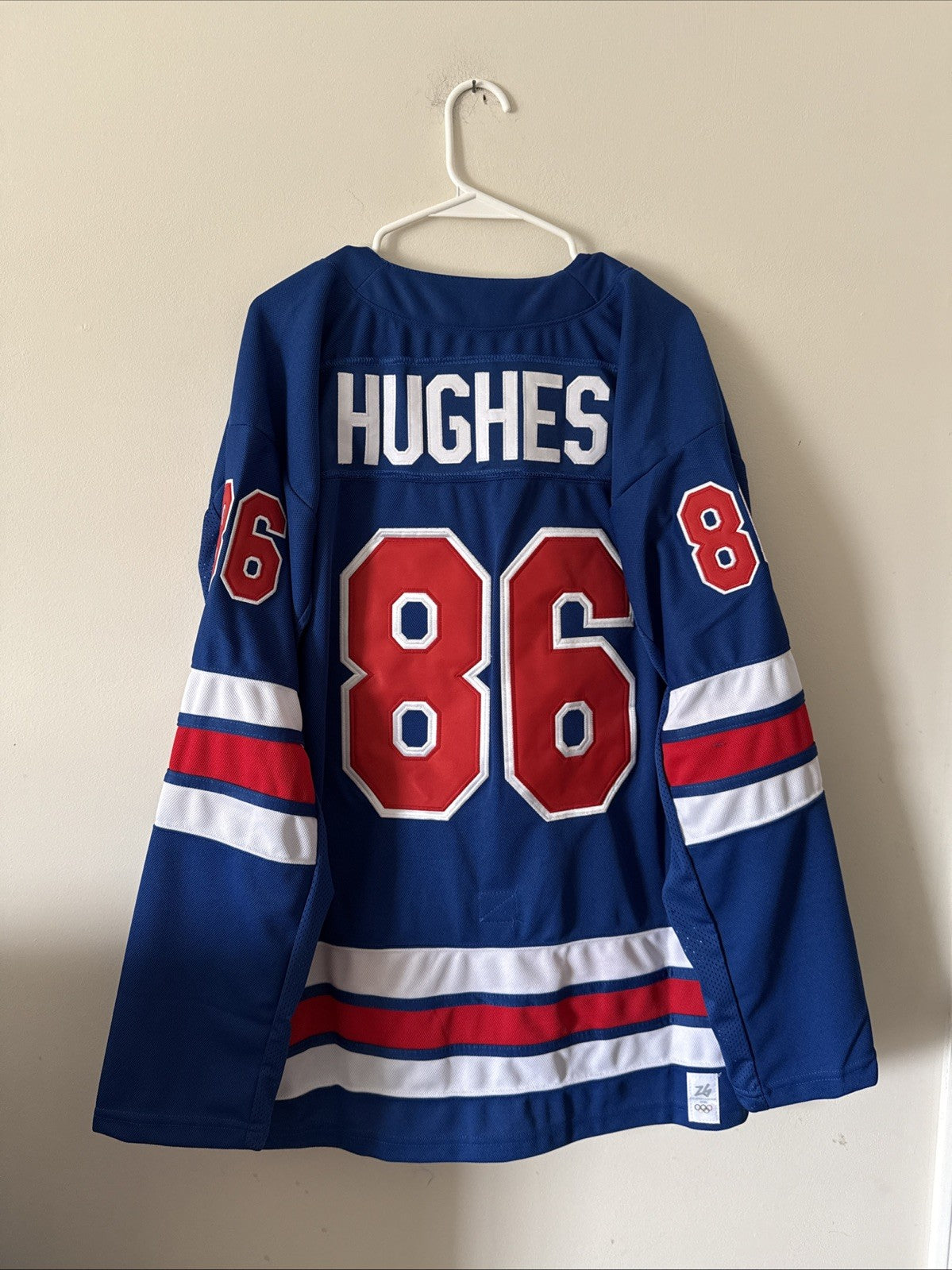 Men’s Nike Jack Hughes #86 Team USA Hockey Jersey 2026 Olympics Sz L Blue RARE