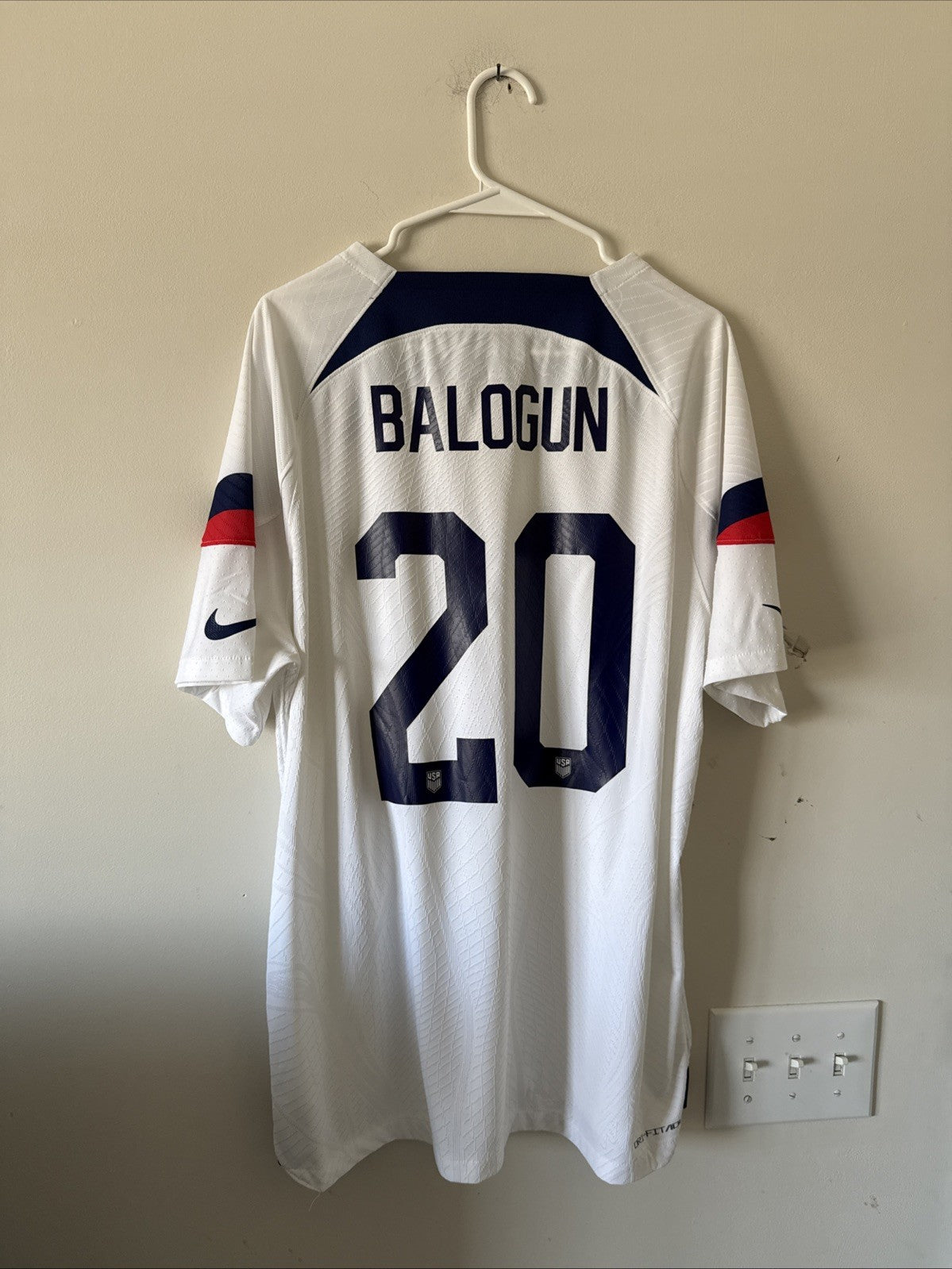 Men’s Nike ADV Folarin Balogun #20 2022 Team USA Soccer Jersey Sz XL - RARE