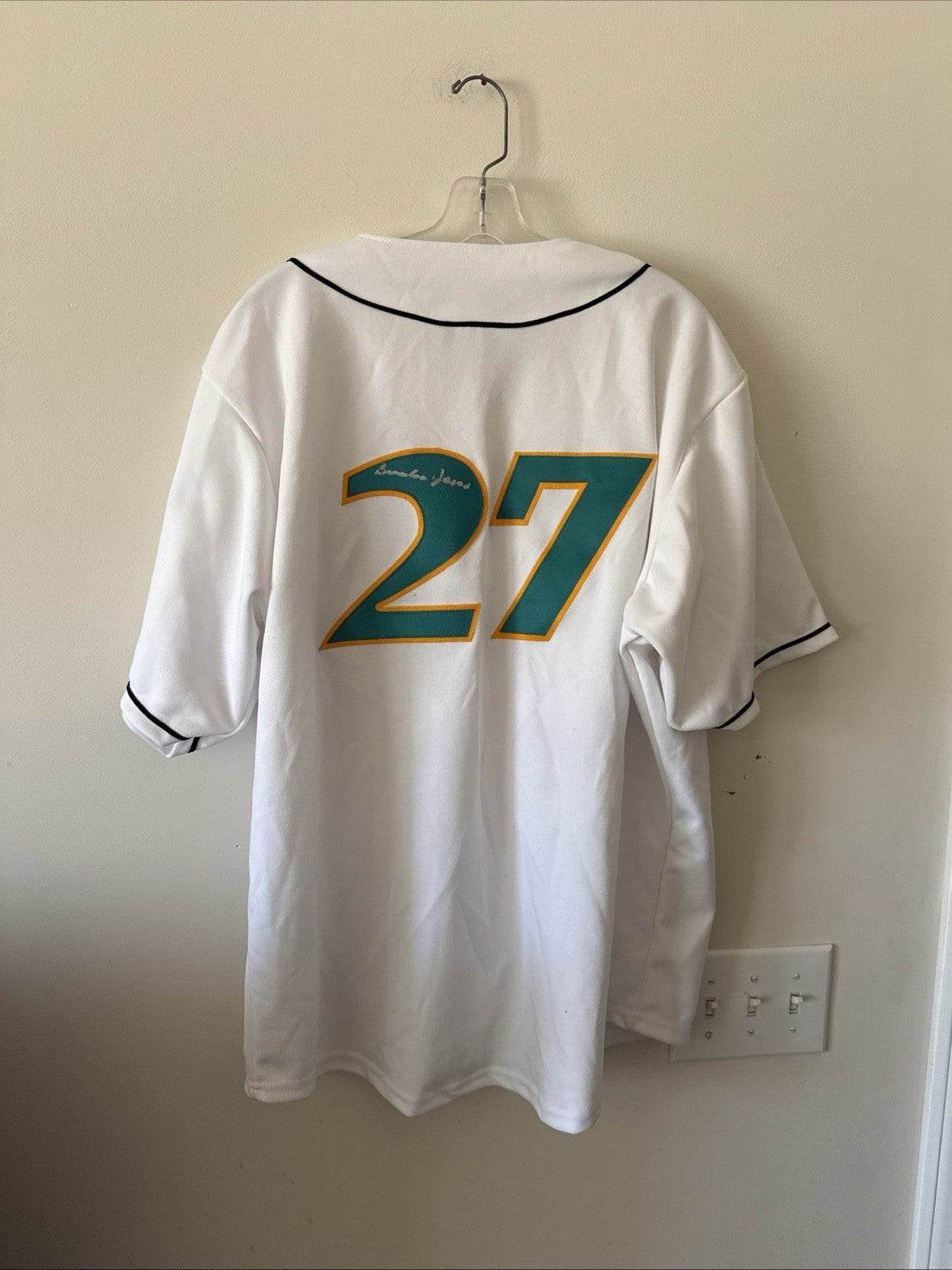 Men’s OT Sports Brandon Jones #27 Auto Myrtle Beach Pelicans Jersey Sz XL White