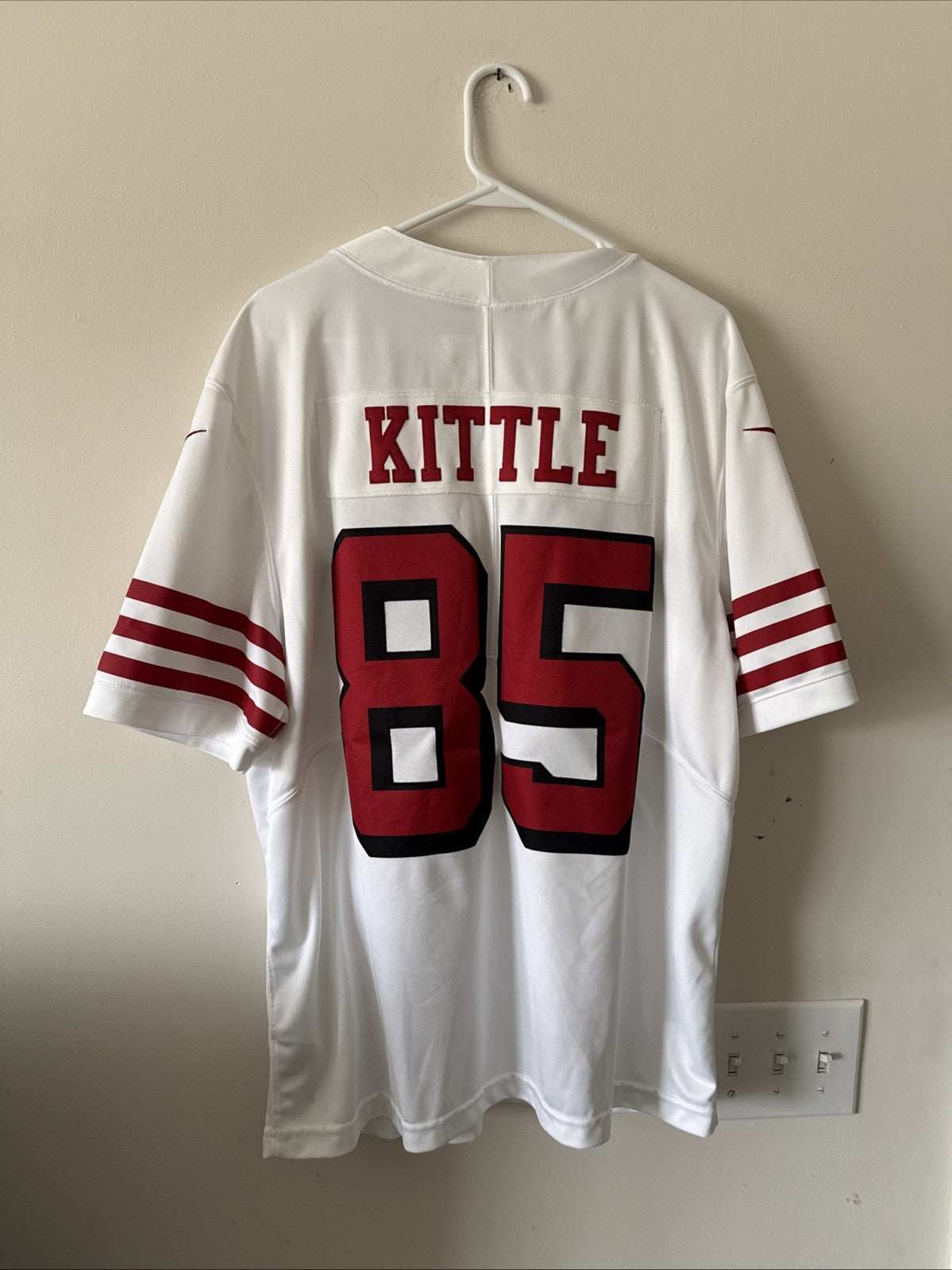 Men’s Nike George Kittle SF 49ers Vapor Lmtd Jersey 75th Anniv Patch Sz XL RARE