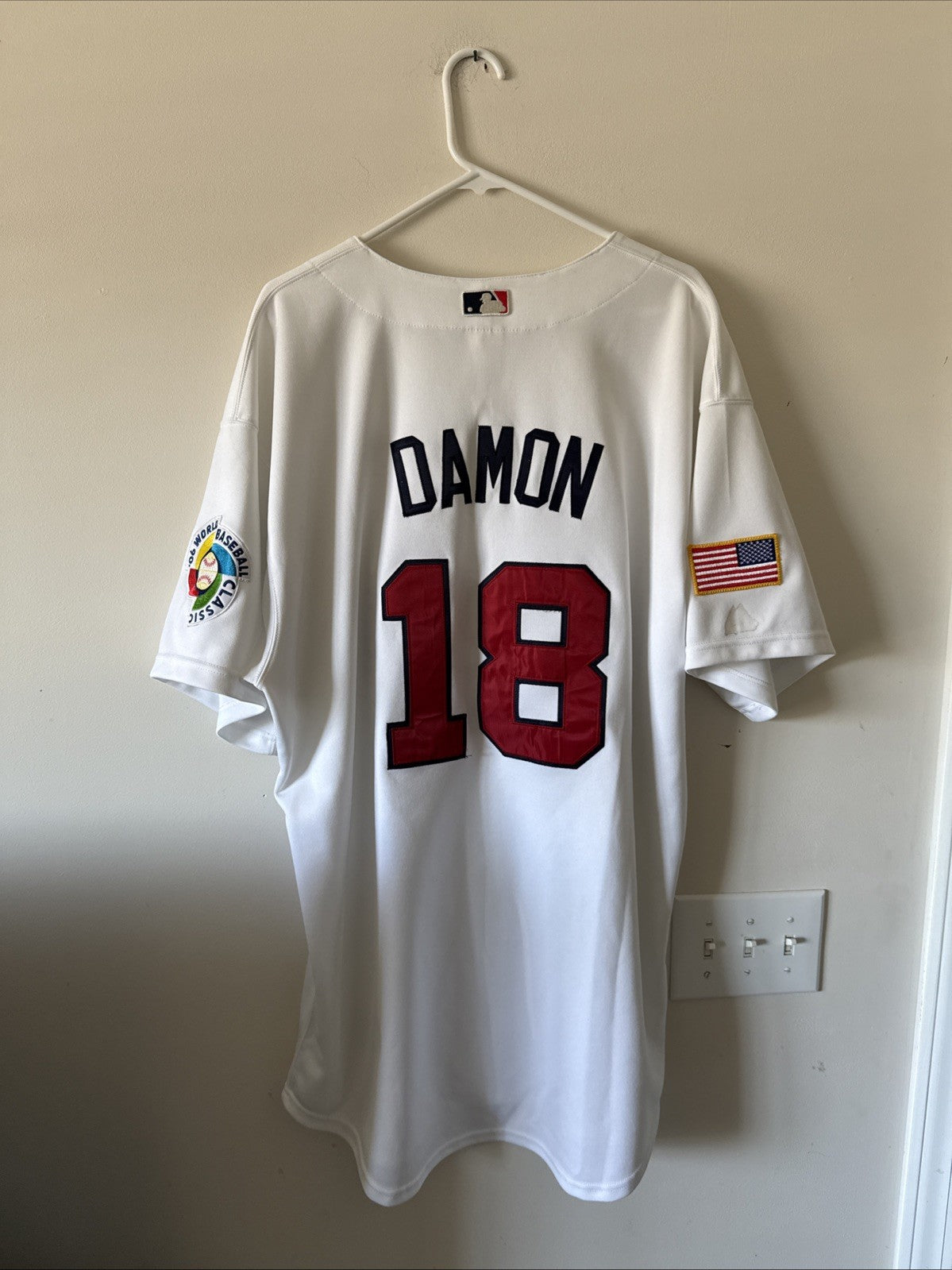 Men’s Majestic Johnny Damon #18 Team USA 2006 WBC Baseball Jersey Sz 52 - RARE