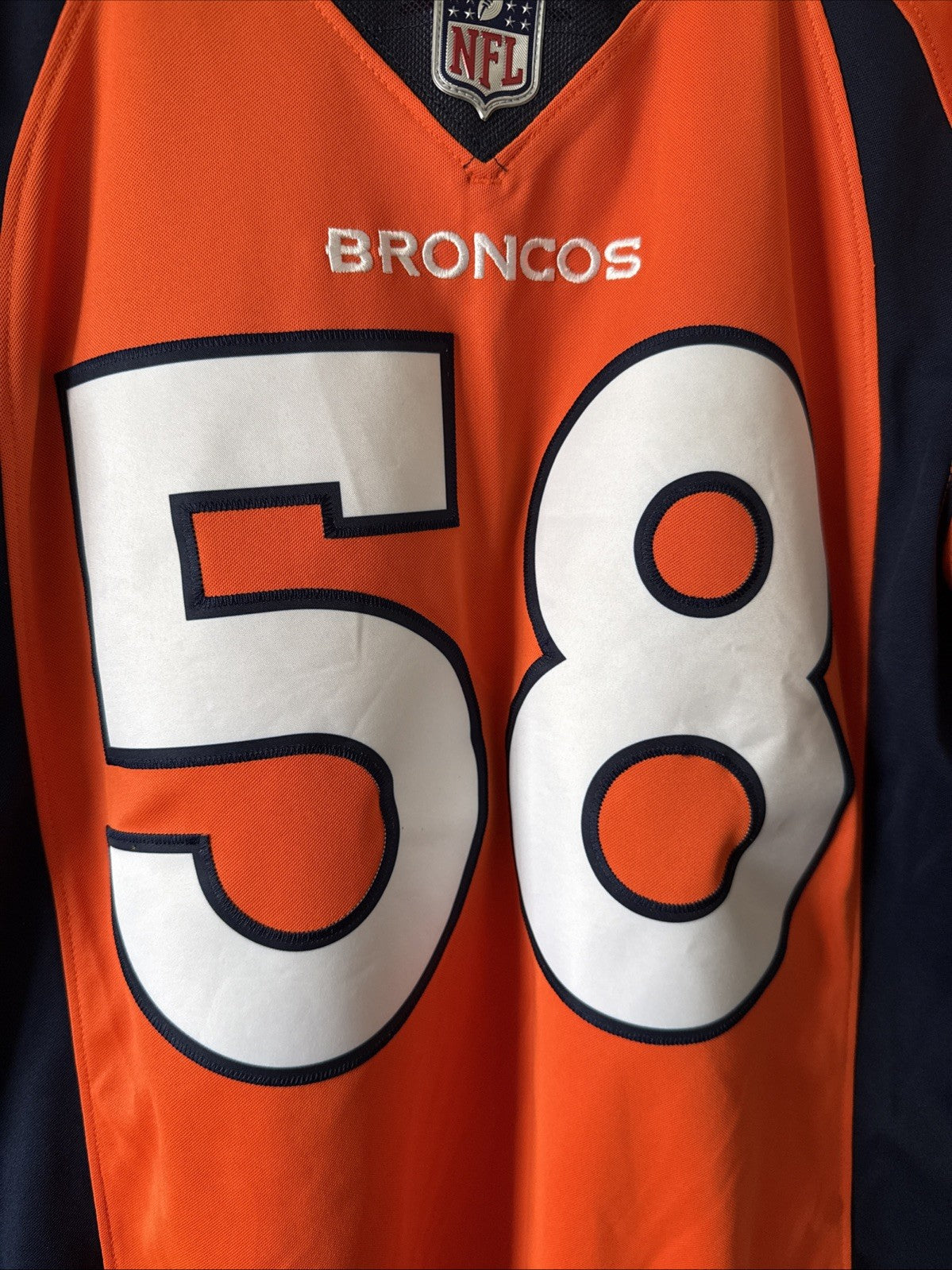 Men’s Nike Von Miller #58 Denver Broncos Vapor Limited Jersey Sz S - Orange RARE