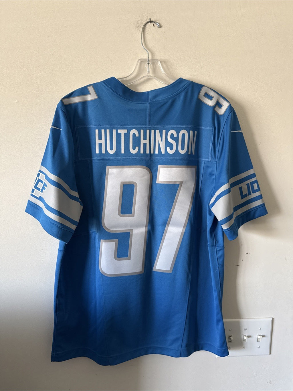 Men’s Nike Aidan Hutchinson #97 Detroit Lions NFL Vapor Lmtd Jersey Sz L - RARE