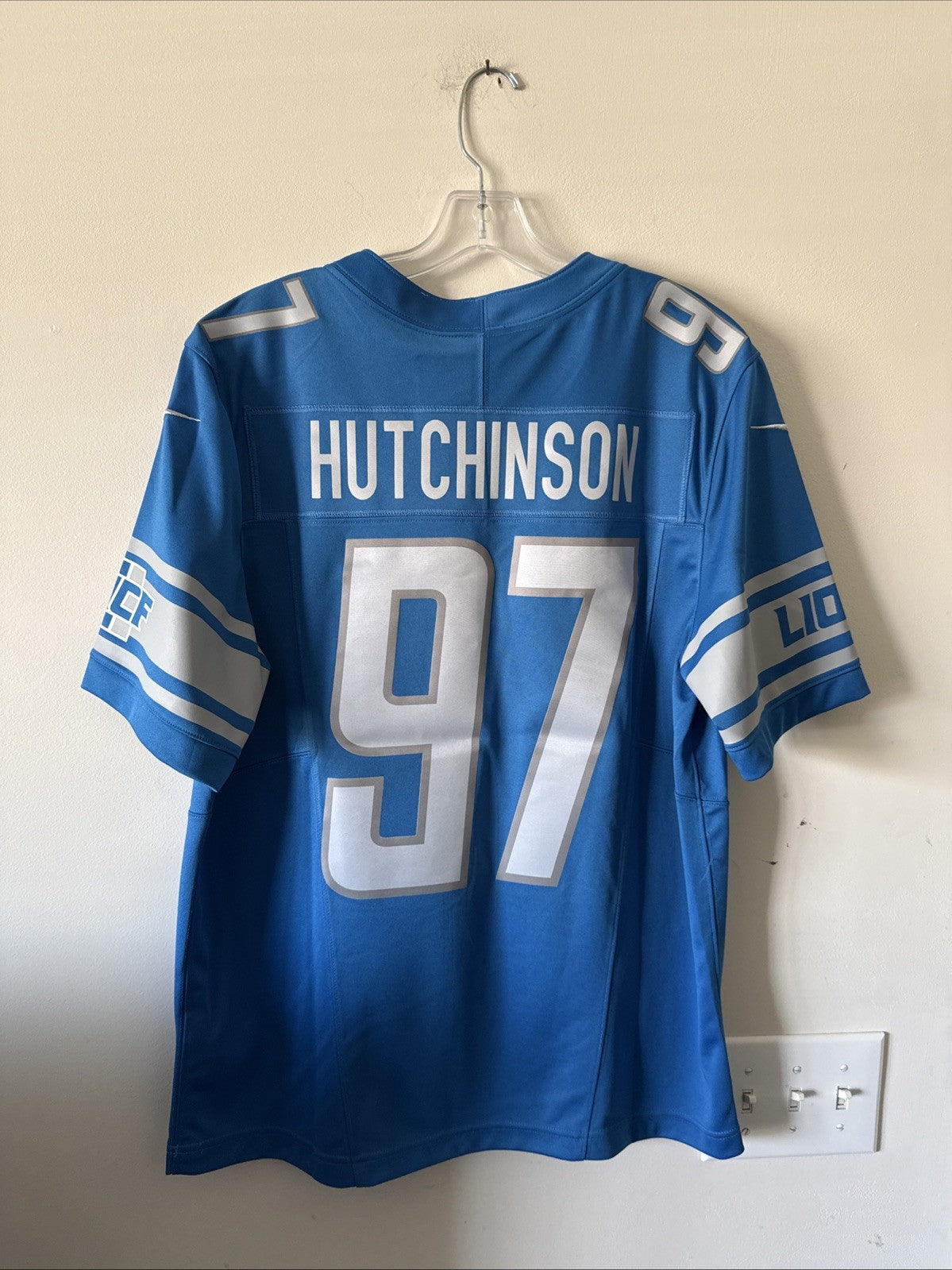 Men’s Nike Aidan Hutchinson #97 Detroit Lions NFL Vapor Lmtd Jersey Sz L - RARE
