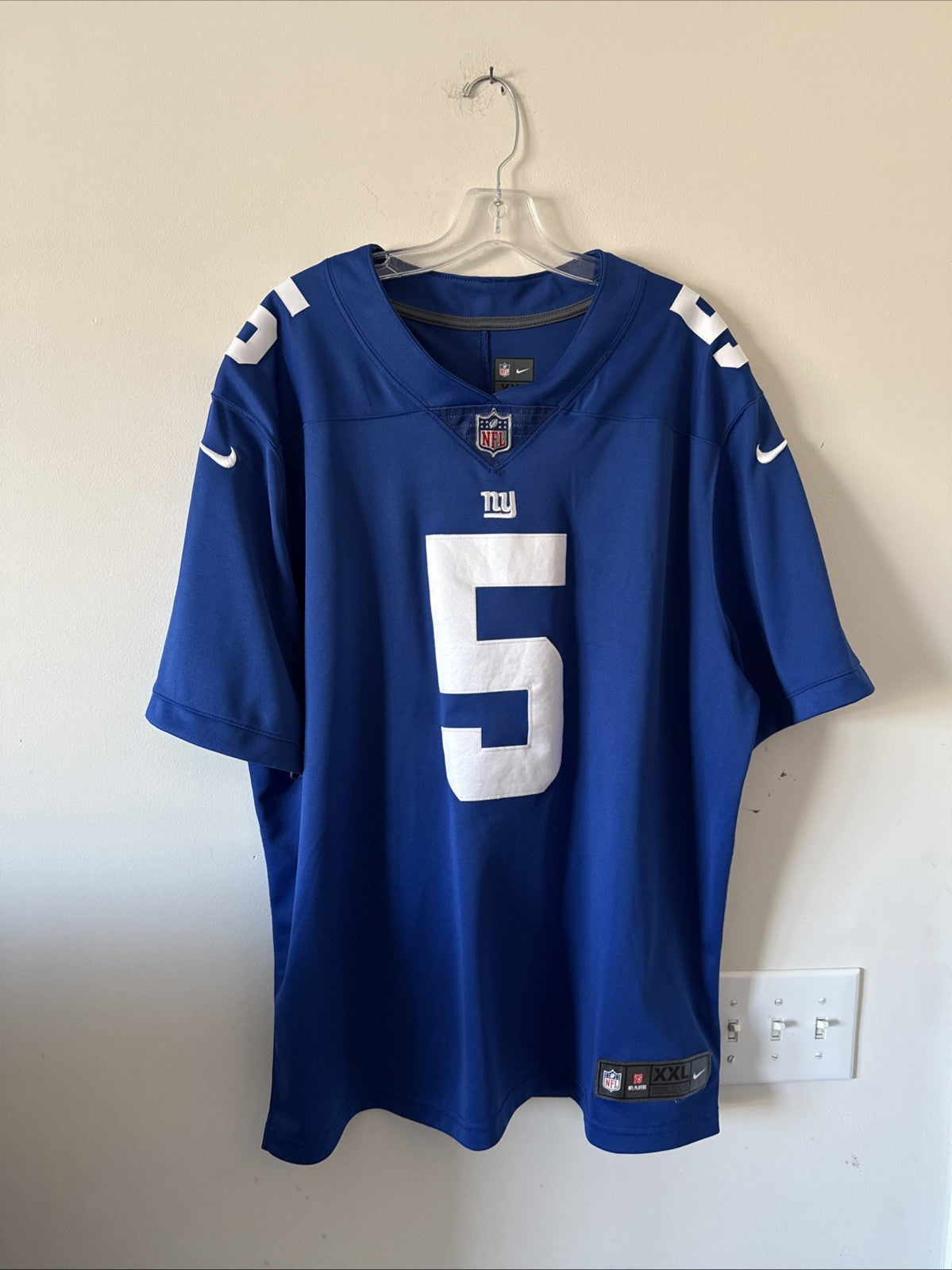 Men’s Nike Kayvon Thibodeaux #5 New York Giants Vapor Limited Jersey Sz 2XL Blue