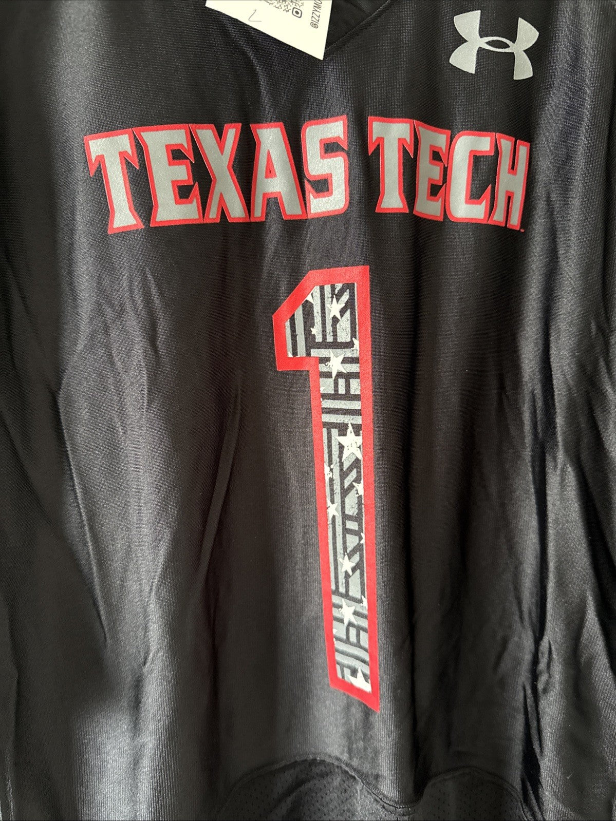 Men’s Under Armour Texas Tech Red Raiders #1 Wounded Warrior Project Jersey Sz L