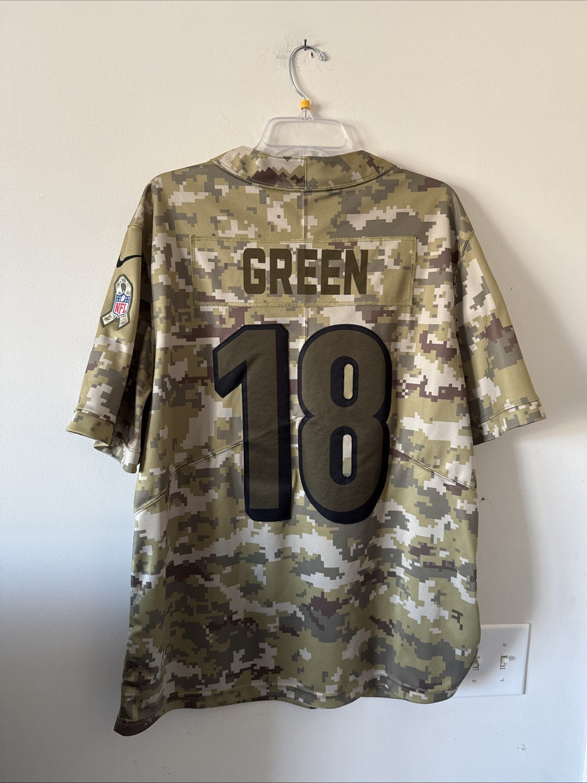 Men’s NIKE A.J. Green #18 Cincinnati Bengals SALUTE TO SERVICE Jersey Sz XL RARE