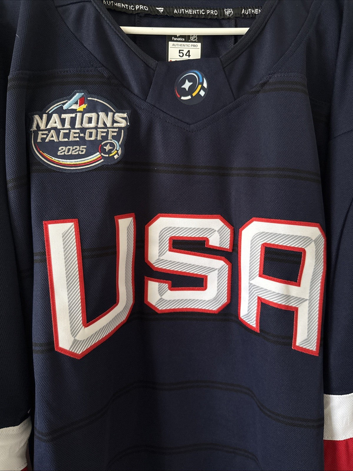 Men’s Fanatics Dylan Larkin #21 Team USA 4 Nations Faceoff Jersey Sz 54 RARE