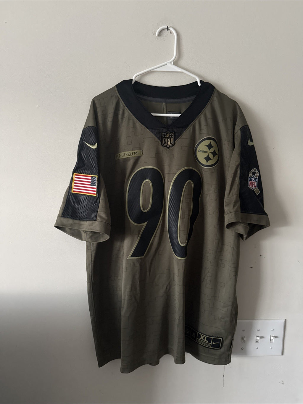 Men’s Nike TJ WATT #90 Steelers 2021 Salute To Service Limited Jersey Sz XL RARE