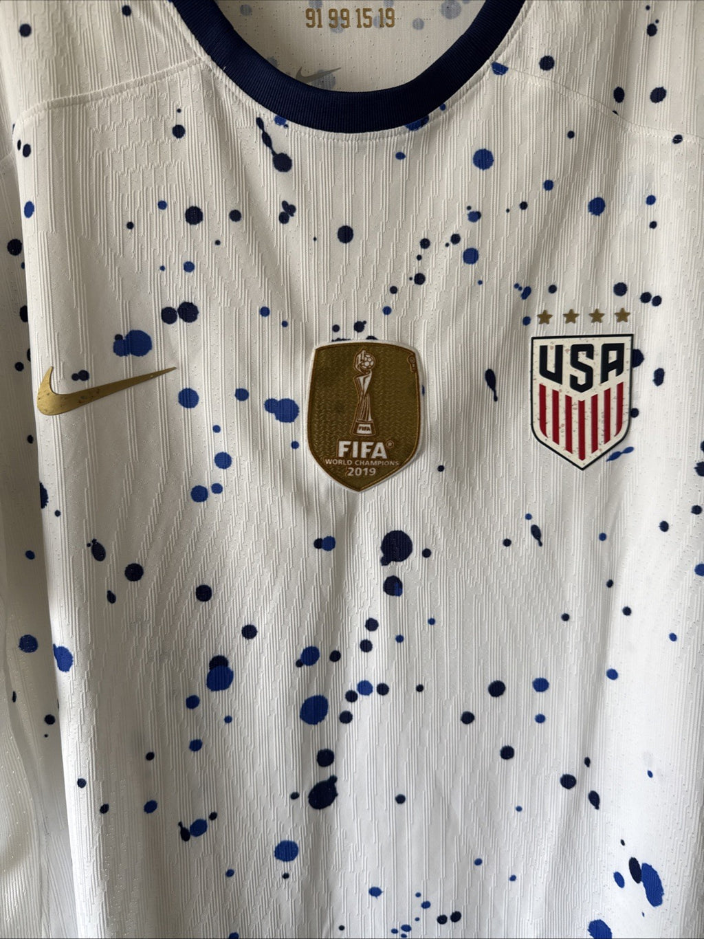 Men’s Nike 2023 USMNT ADV Authentic Soccer Home Jersey Sz 2XL - White RARE
