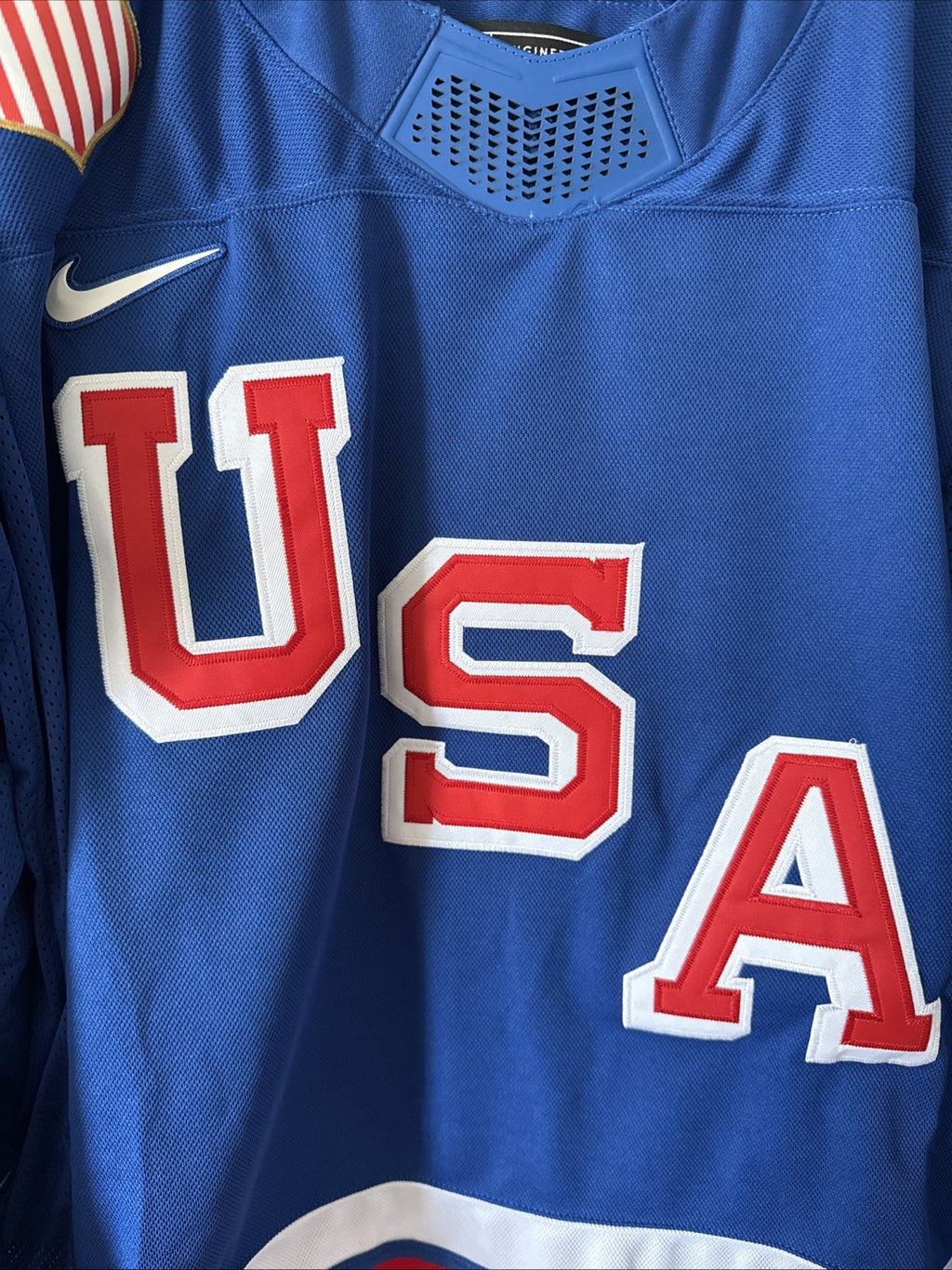 Men’s Nike Jack Hughes #86 Team USA Hockey Jersey 2026 Olympics Sz L Blue RARE