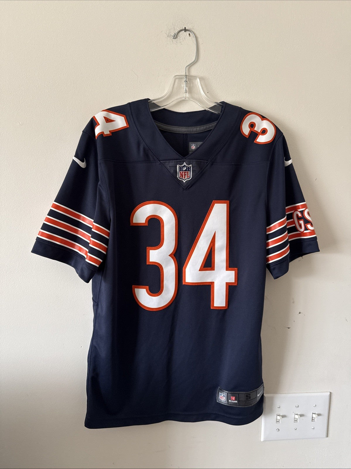 Men’s Nike Walter Payton #34 Chicago Bears Vapor Limited Jersey Sz S - Blue RARE