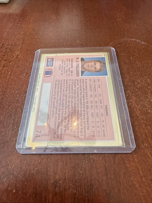 1990 Action Packed Rookie Update - Billy Joe Tolliver #74 Autograph
