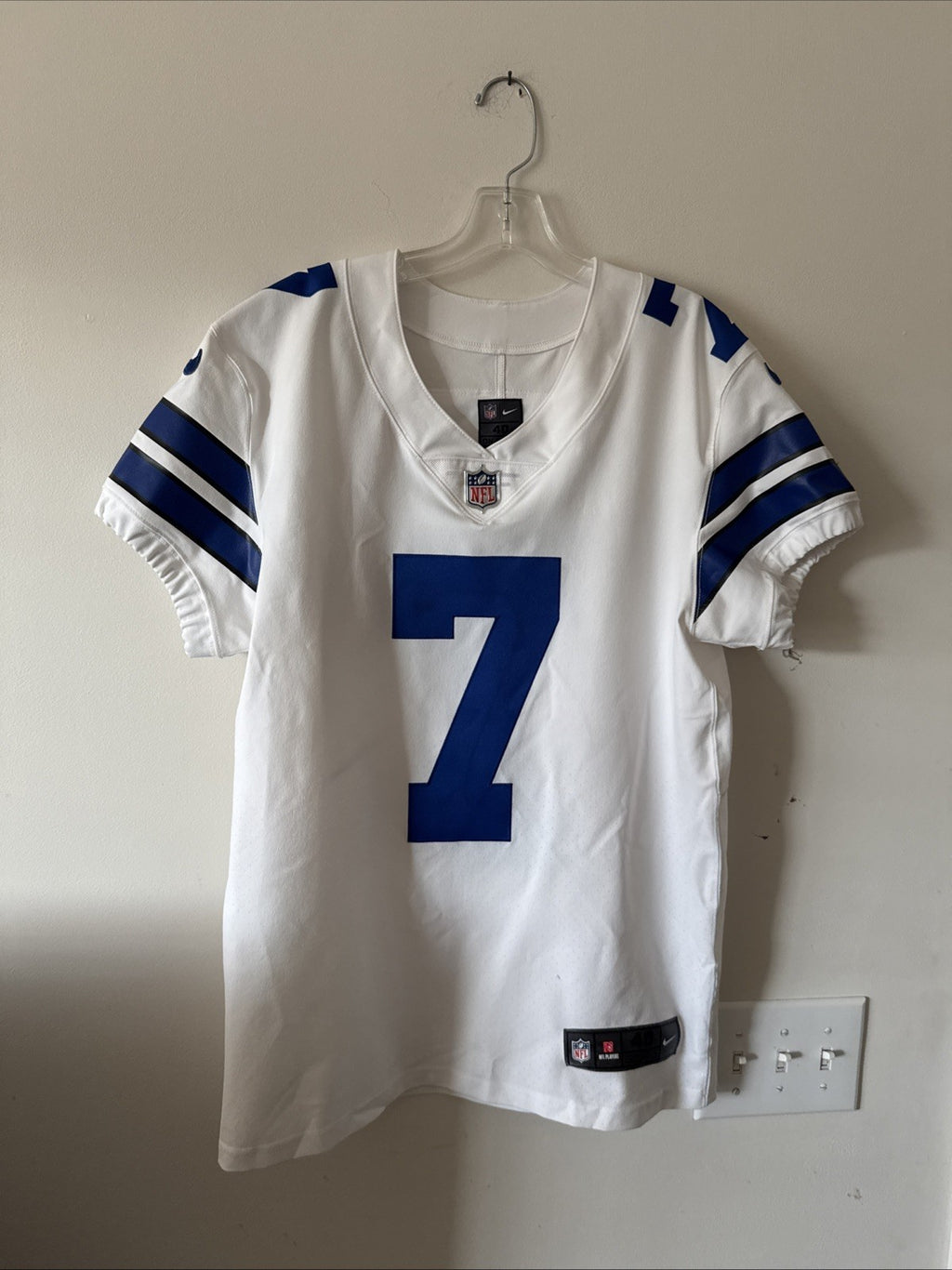 Men’s Nike Dallas Cowboys Trevon Diggs #7 Jersey Vapor Elite Sz 40 - White RARE