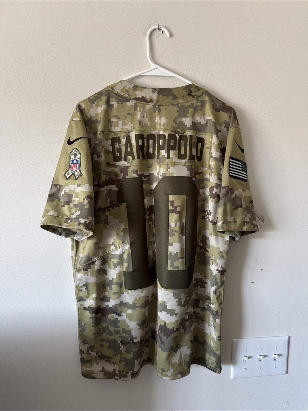 Men's Nike Jimmy Garoppolo #10 SF 49ers 2018 Salute To Service Jersey Sz M RARE