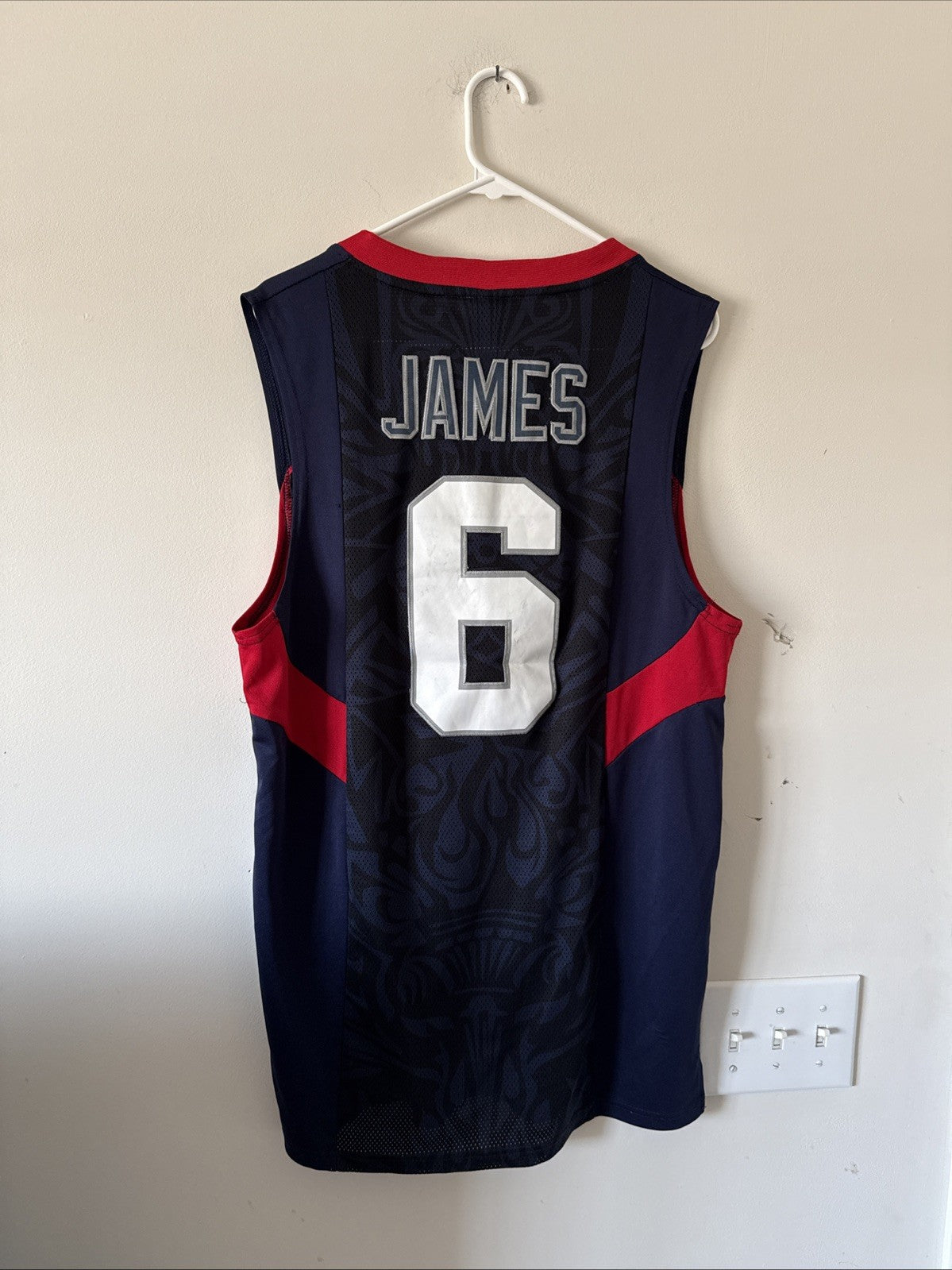 Men’s Nike LeBron James #6 Team USA 2008 Beijing Olympics Jersey Sz L Blue RARE