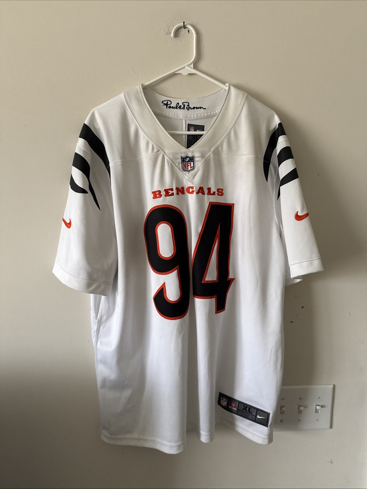 Men’s Nike Sam Hubbard #94 Cincinnati Bengals Vapor Limited Jersey Sz XL - RARE