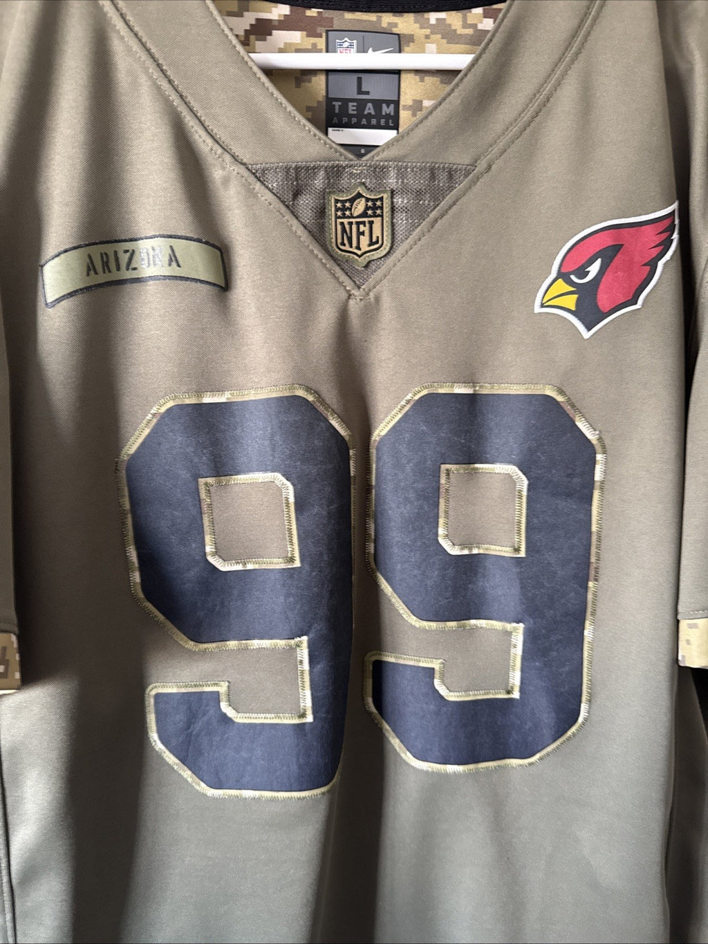 Men's Nike JJ Watt #99 Arizona Cardinals Salute To Service Lmtd Jersey Sz L RARE